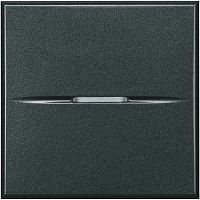 Выключатель самовозвратный без рамки Legrand BTicino Аxial Axolute 2 мод. 1-кл. антрацит картинка